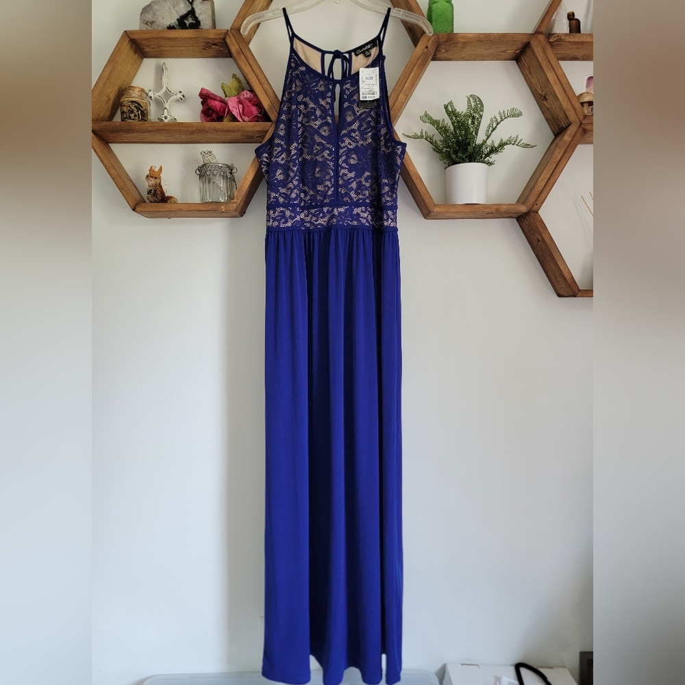 Nwt Elegant Royal Blue Evening Maxi Dress